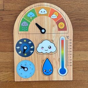 Wooden Weather Learning Board for Kids